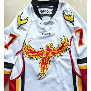 Atlanta Phoenix REEBOK jersey Youth S/M kids white red gold Duluth hockey vtg